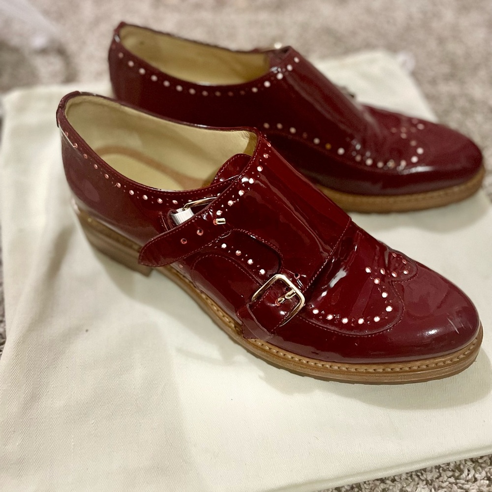 The Office of Angela Scott Red Patent Leather